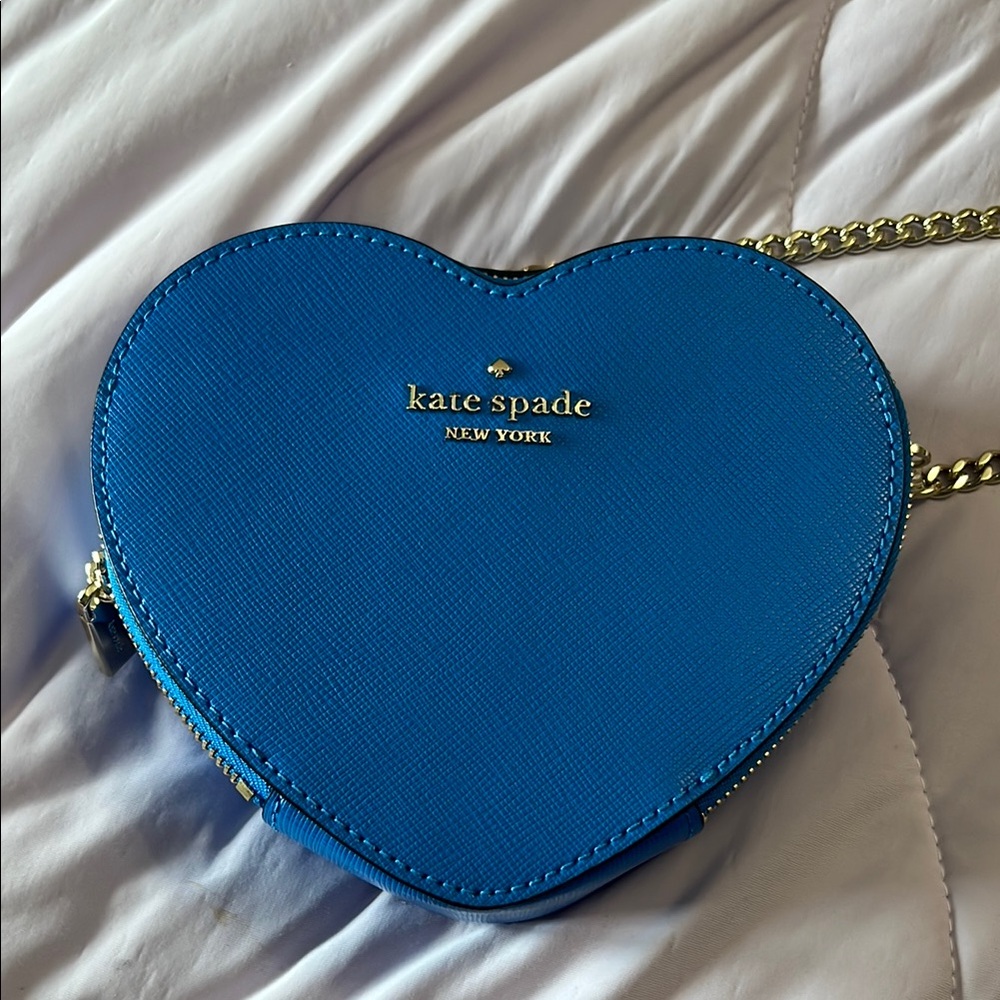 Kate Spade Blue Mini Bag with Gold Accents NWOT